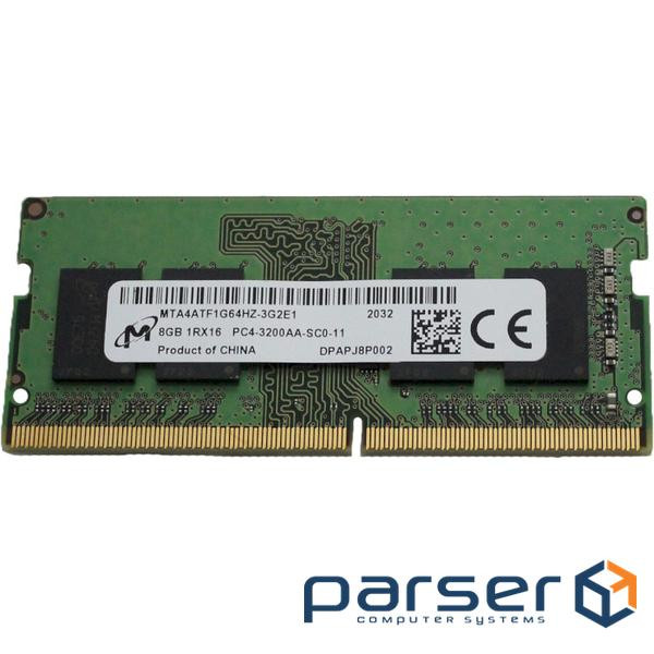 Модуль пам'яті MICRON SO-DIMM DDR4 3200MHz 8GB (MTA4ATF1G64HZ-3G2E1)