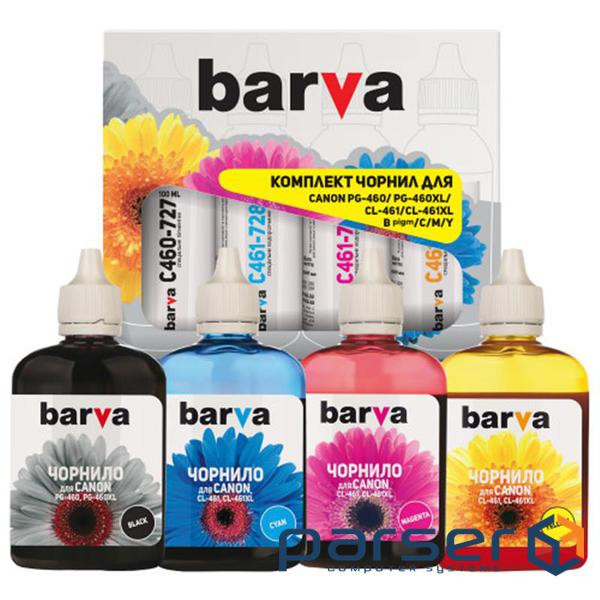 Чорнило Barva CANON PG-460 + CL-461 B / C / M / Y (4x100мл ) (CPG460-100-MP)