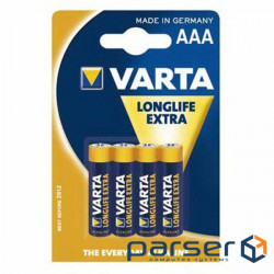 Батарейка Varta AAA Longlife LR03 * 4 (04103101414)