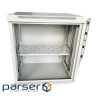 Шафа настінна GEAR 12U 19" 600x450x650 мм, + полка 19", grey (GWMSN-12U-600-450G)