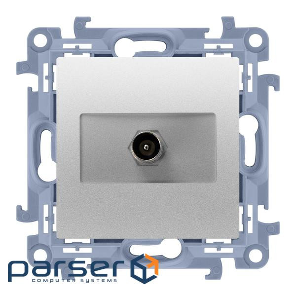 Розетка SIMON10 для антенны 1х, серебро (CAK1.01/43)