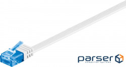 Unshielded patch cord RJ45 UTP6a 20.0m, patch AWG30 Flat OD=1.5x6.0mm Cu, white (75.09.6391-10)