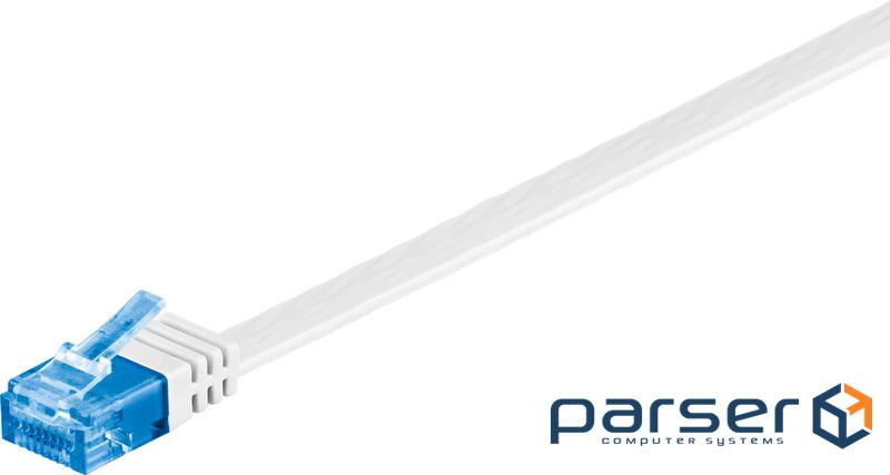 Патч-корд неекранований RJ45 UTP6a 20.0m,patch AWG30 Flat OD=1.5x6.0mm Cu,білий (75.09.6391-10) (75.09.6391-10)