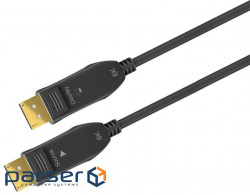 Monitor-signal cable DisplayPort M/M 20.0m, v2.0 8K@60Hz Hybrid Optical AOC, black (75.06.4867-