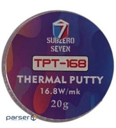 Термопрокладка рідка Subzero Seven TPT-168, 16.8 Вт/мК, 20 г, зі шпателем (S-TPT-168-20S)