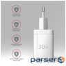 Зарядний пристрій AXAGON 1xUSB QC4.0 + 1xUSB-C PD30W PPS white (ACU-PQ30W)