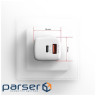 Зарядний пристрій AXAGON 1xUSB QC4.0 + 1xUSB-C PD30W PPS white (ACU-PQ30W)