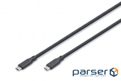 Кабель USB-C заряджання/синхронізації, DIGITUS, 2м, USB 3.2 Gen1, 5G, 100W, 4K, си (AK-300342-020-S) (AK-300342-020-S)