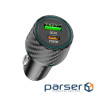 Зарядний пристрій BOROFONE 1xUSB-C PD30W + 1xUSB QC3.0 48W car adapter black (6941991101175)