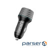 Зарядний пристрій BOROFONE 1xUSB-C PD30W + 1xUSB QC3.0 48W car adapter black (6941991101175)