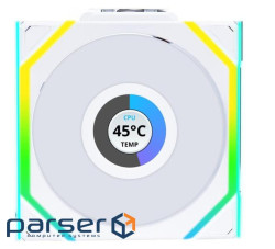 Повітряне охолодження для ПК LIAN LI UNI Fan SL WIRELESS LCD 120-1, White (G99.12SLLCD1W1W.00)