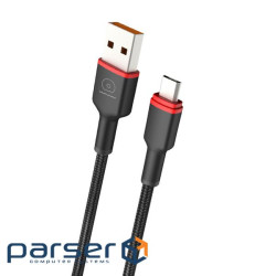 Дата кабель USB 2.0 AM to USB-C 1.0m 2.4A X203 black WUW (6972573336203)