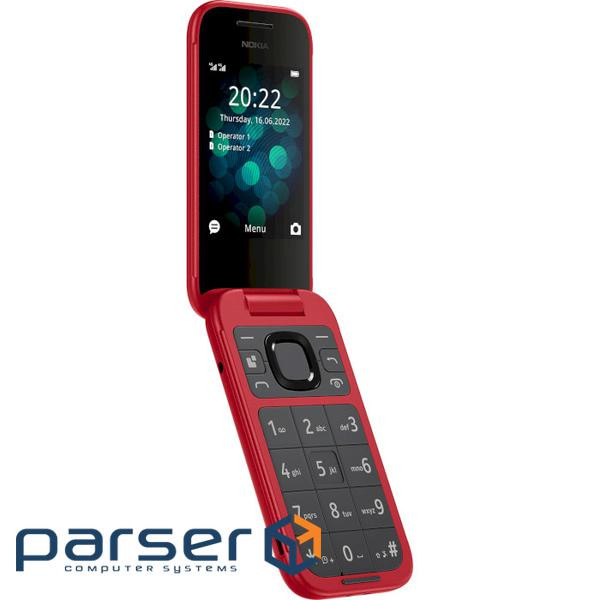 Мобільний телефон Nokia 2660 Flip Dual Sim Red, 2.8'' (320x240) TN / розклад (Nokia 2660 Flip DS Red