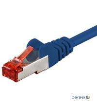 Патч-корд екранованому RJ45 SFTP6 0.5m,patch AWG27 D=6.0mm Gold Protect,синій (75.09.5462-10)