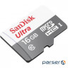 Карта пам'яті SANDISK microSDHC Ultra 16GB UHS-I Class 10 (SDSQUNS-016G-GN3MN)