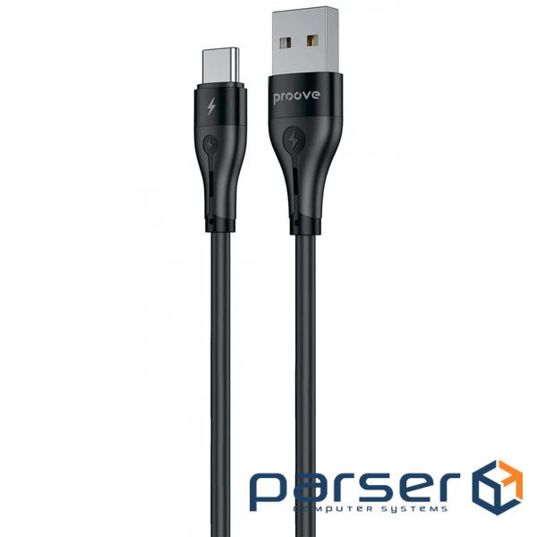 Кабель Proove Soft Silicone USB to Type-C 3A (2m) black (CCSO20001221)