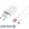 Зарядний пристрій BOROFONE BA21A Long Journey 1xUSB-A White w/Micro-USB cable (BA21AMW)
