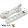 Network filter PowerPlant 10 м, 3x1.5мм2, 10А, 5 розеток, евростандарт (JY-1056/ 10) (PPSA10M100S5)
