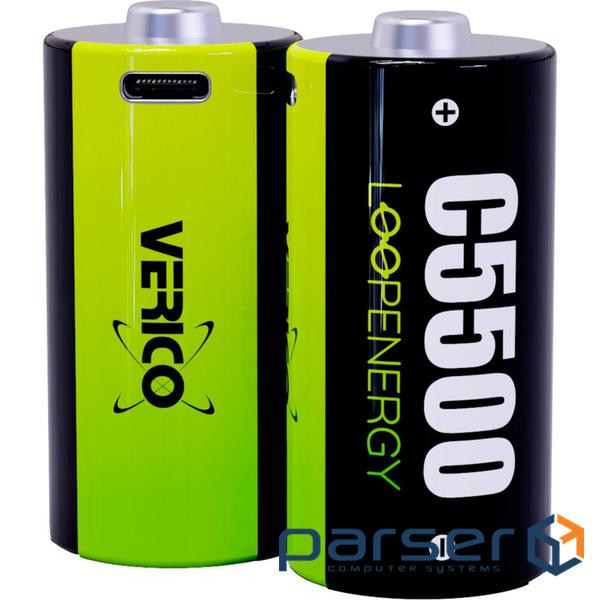Акумулятор Verico C/R14 USB Type-C 3700mAh 1.5V Li-ion * 2 (LoopEnergy) (1BTOV-A4N0A2-NN)