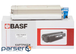 Toner cartridge BASF OKI C5600/5700 Yellow 43381905 (KT-C5600Y-43381905) (BASF-KT-C5600Y-43381905)