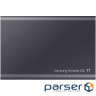 Зовнішній твердотільний накопичувач Samsung T7 2TB Titan Gray (MU-PC2T0T/WW)