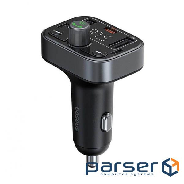 FM-трансмітер BASEUS T-typed S-09 Pro Bluetooth MP3 Car Charger Black (C10762200113-00)