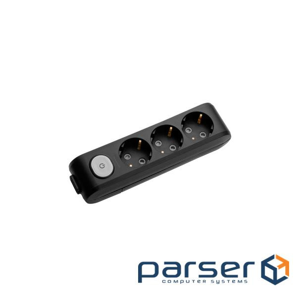 Колодка для подовжувача Panasonic X-tendia 3 гнізда black WLTA04302BL-UA