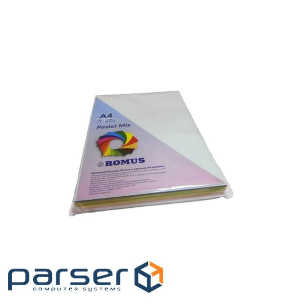 Папір Romus A4 160 г/м 2 125sh, 5colors, Mix Pastel (R50881)