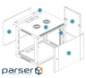 Wall cabinet Kingda 6U 19" 600x450 RAL9004 (KD-007-6406)