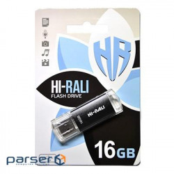 Flash drive Hi-Rali 16 GB Rocket series Black (HI-16GBVCBK)