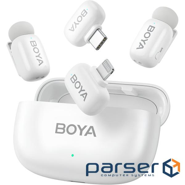Мікрофон Boya mini-13 Type-C/Lightning White