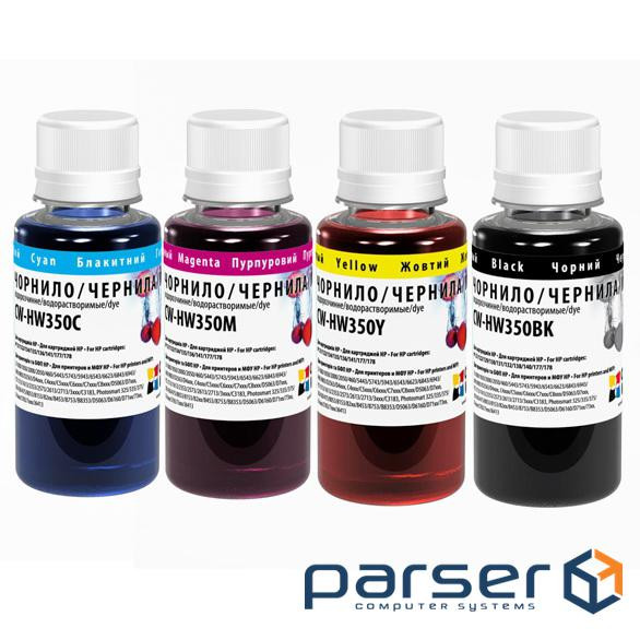 Чорнило ColorWay HP №121/134 (4х100мл) BK/С /M/Y (CW-HW350SET01)