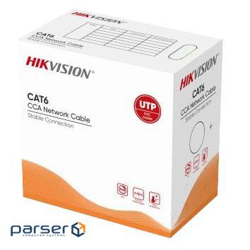 Кабель Hikvision Hikvision DS-1LN6UU/CCA CAT6 U/UTP grey (305м)