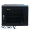 Шафа настінна GEAR 9U 19" 600x450x500 мм, + полка 19", black (GWMSN-9U-600-450)