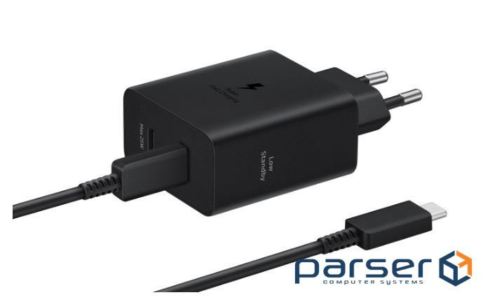 Зарядний пристрій Samsung 50W 2xUSB-С + cableUSB-C to USB-C 1.8m black (EP-T5020XBEGEU)