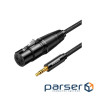 Кабель мультимедійний 3.5mm M to XLR F 1.0m AV182 black Ugreen (20763)