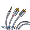Кабель мультимедійний 3.5mm M to 2xRCA M 2.0m Essager (EYPZJ-MYA0H)