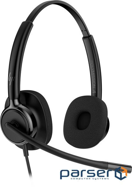 Гарнітура комп'ютерна стерео On-ear HP Poly Mission 425, USB-A USB-C Uni-mic AI noise canc (C01B3AA)