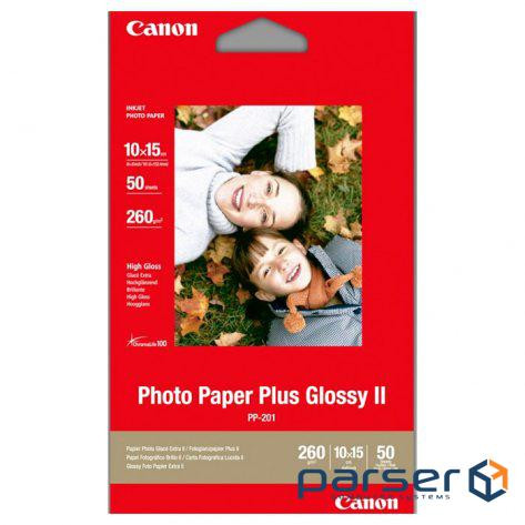 Папір звичайний 10x15, 50 аркуушів CANON PP201 10X15 (50sh) (2311B003BB) CANON PP201 10X15 (50sh) (2311B003BB)