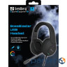 Ігрова гарнітура Sandberg BossBlaster, USB, кабель 2м, RGB, чорна (126-49)