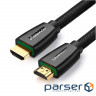Кабель UGREEN HD118 High-End HDMI Cable Nylon Braid 3m (Чорний ) (UGR-40411)