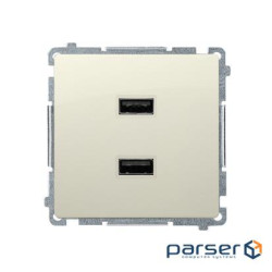 Розетка Basic USB 2x 5V 2.1A, бежевый (BMC2USB.01/12)