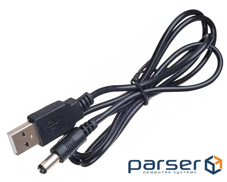 Кабель живлення USB AM to 3.5DC 1.0m 2A black Atcom (10035)