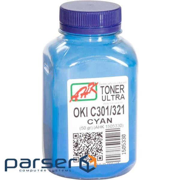 Тонер OKI C301/321, 50г Cyan AHK (1505330)