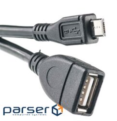 Дата кабель OTG USB 2.0 AF to Micro 5P 0.5m PowerPlant (KD00AS1233)