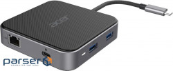 Док-станція Acer 7 in 1, 8K, HDMI, DP, 2xUSB3.2, USB-C, RJ45, 3.5mm AP (HP.DSCAB.013) Acer 7 in 1, 8K, HDMI, DP, 2xUSB3.2, USB-C, RJ45, 3.5mm AP (HP.DSCAB.013)