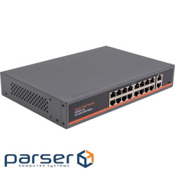 PoE комутатор 16x 100Mbps PoE + 2x Gigabit UPLINK (TV993703)
