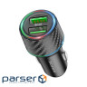 Зарядний пристрій BOROFONE 2xUSB QC3.0 36W car adapter black (6941991101205)