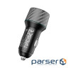 Зарядний пристрій BOROFONE 2xUSB QC3.0 36W car adapter black (6941991101205)