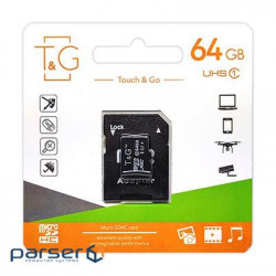 Memory card T&G 64GB microSDXC class 10 UHS-I (TG-64GBSDCL10-01)